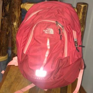Pink North Face Backpack